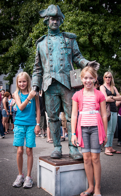 Daughter & friend with Tinman at Bumbershoot 2013