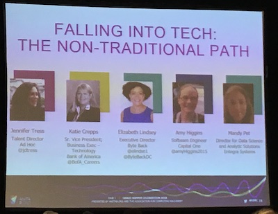 GHC 2018 - Falling into tech panel