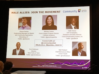 GHC 2018 - Male allies panel